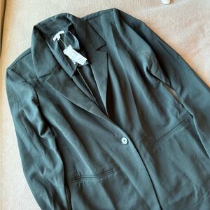 Maurices Green Blazer Structured Suit Jacket